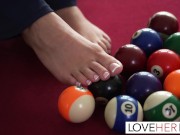 Cody worships Gal's feet as he strokes his cock before watching as she delivers a sensual footjob. The tattooed hottie gives 1/16