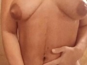 very hot girl masturbates in the shower