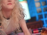 My roommate was winning a game and I decided to cheat and distract him with riding & blowjob 3/16