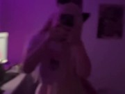 student wiggles in white stockings 10/16