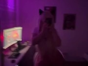 student wiggles in white stockings 3/16