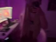 student wiggles in white stockings 6/16