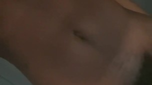 Black skinny boy showing off body and dick