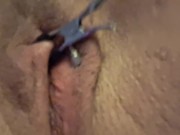 Clamped Pulled Pussy Lips 13/16