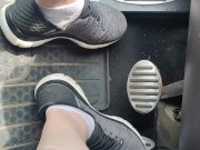 Revving pedals with my sketchers sneakers and white ankle socks 10/16