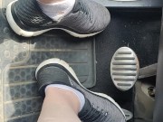 Revving pedals with my sketchers sneakers and white ankle socks 12/16