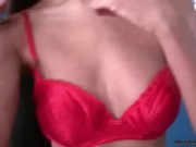 Tiny Trisha rubbing and fingering pussy 1/16