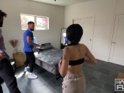 Superman shredded tatted jocked TEARS OPEN tiny latina pussy 1/16