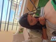 my best friend visits me and she wants me to fuck her on the balcony AMATEUR!!!! 6/16