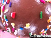 HD I'm Winking My Sweet Sprinkles Coated Tiny Brown Booty Hole, Wet Pussy Closeup Asshole Erotica Fetish, Ebony Sheisnovember 1/16