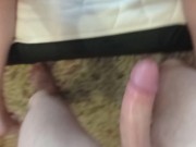 Juicy mom enjoys an elastic cock and an anal plug in the ass