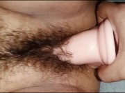 I tried her 8 Inch Dildo on her HAIRY Pussy 2/16