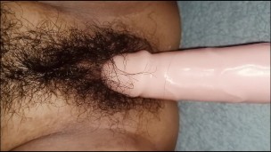 I tried her 8 Inch Dildo on her HAIRY Pussy