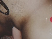 Wife Newly Shaved Pussy Fucked by her 8 INCH Dildo 1/16