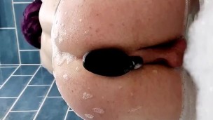 Femboy anal in bath