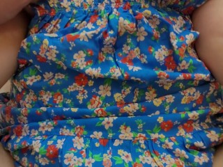 Sex with Big Boobs Babe in Cute Sundress for Very Lucky Guy