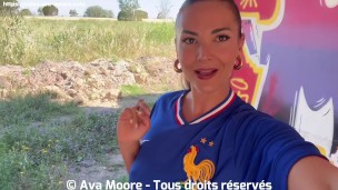 BUKKAKE GEANT - Salope Française Suce Des Inconnus pour l'Euro 2024 de Football