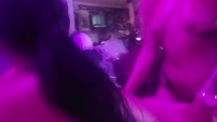 My first DP. Fucked in the pussy whilst her best friend fucks her in the ass with a big strap on