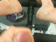 spitting on my cock & cum cleanup 11/16