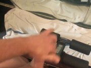 spitting on my cock & cum cleanup 5/16