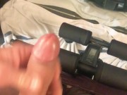 spitting on my cock & cum cleanup 7/16