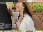 Country girl loves sucking the cum from thick chocolate 🍫 dick 14/16