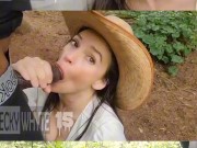 Country girl loves sucking the cum from thick chocolate 🍫 dick 15/16