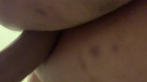 Oiled up asshole takes 9 inch bbc dildo