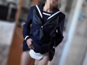 清楚系・セーラー服JKのオムツおもらし 11/16