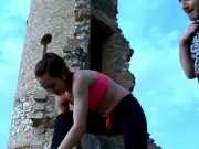 Outdoor porn video with Ashley Woods doing sport and older man Terry Kemaco 2/16