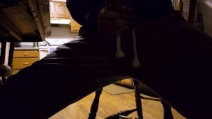 Be QUIET ! 2 Cumshots in the Kitchen and Bathroom