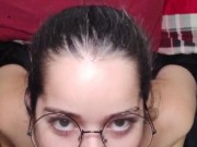 Acabei de sair do banho e a White Moon ja veio de boca no pau pra levar uma gozada - White Wolf OFC 11/16