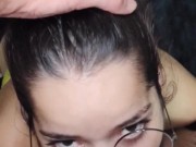 Acabei de sair do banho e a White Moon ja veio de boca no pau pra levar uma gozada - White Wolf OFC 6/16