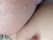 Closeup: Wife's ass is caressed and tongue fucked 3/16