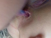 Closeup: Wife's ass is caressed and tongue fucked 4/16