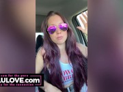 Big boobs babe walking around outside at nudist resort, creampie waddle, see through bikini tits in pool - Lelu Love 12/16