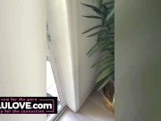 Big boobs babe walking around outside at nudist resort, creampie waddle, see through bikini tits in pool - Lelu Love 5/16