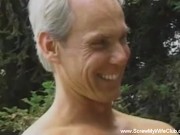 Outdoor Threesome For Horny Housewife 15/16