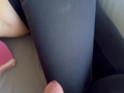 I caress his balls and I realize that there is still a little sperm inside to extract 15/16