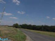 PublicAgent - Hot and cute Spanish teen with perfect tight natural body flashes in public before taking a big cock 1/16