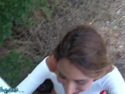 PublicAgent - Hot and cute Spanish teen with perfect tight natural body flashes in public before taking a big cock 6/16