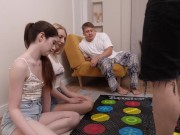 Petite Cutie Gets Fucked by Large Dick in Game of Blindfolded Twister 1/16