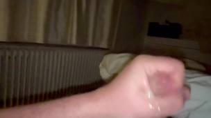 Spraying precum during a quick jerk off