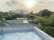 Monika Fox Blowjob, Rimming and Golden Shower In Pool Against Sunset 16/16