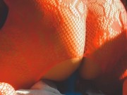 Early morning dildo ride