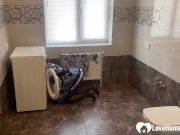 I ripped her pantyhose and penetrated her pussy while she was stuck in washing machine. 3/16