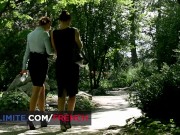 Two hot secretaries initiate a threesome at the office 2/16