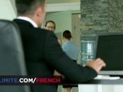 Two hot secretaries initiate a threesome at the office 4/16