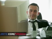 Two hot secretaries initiate a threesome at the office 5/16