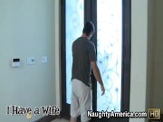 Wild Husband Touches His Wife's Sexy Blonde Employee 2/16